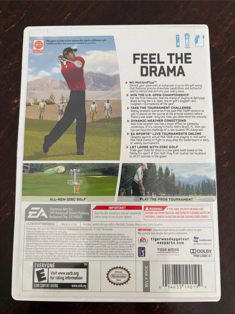 Tiger Woods PGA Tour 10 (Wii) - EA Sports, Red Cover
